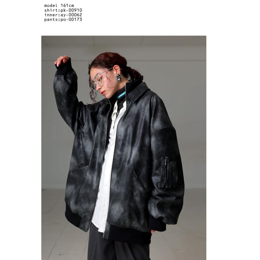 VINTAGE レザーコート ペイズリー切替 サイズM antiqua（アンティカ） フェイクレザージャケット ジャケット