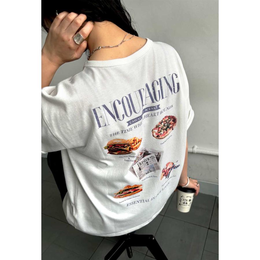 antiqua（アンティカ） ロゴTシャツ カットソー Tシャツ レディース