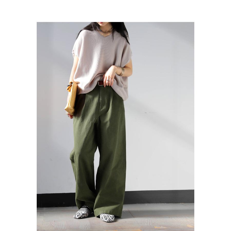 antiqua（アンティカ） コットンワイドパンツ パンツ レディース