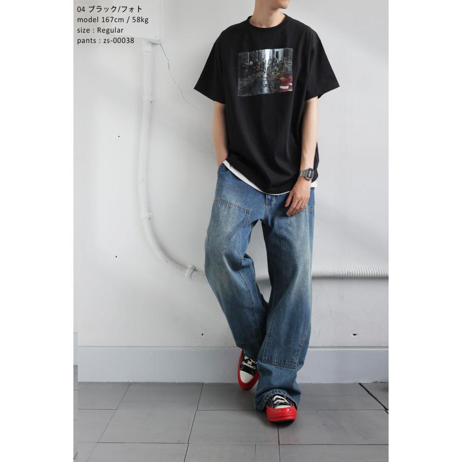 服/ファッション Tシャツ メンズ antiqua（アンティカ） アート グラフィック ロゴ Tシャツ メンズ 半袖