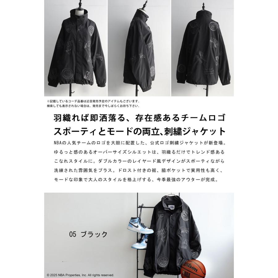 antiqua（アンティカ） NBA公式 ロゴ刺繍 バルーンジャケット メンズ