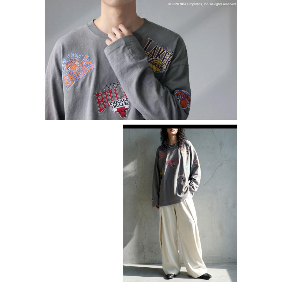 NBA公式 ロゴ刺繍 ロンT レディース クルーネック 送料無料・メール便不可 | antiqua | 22