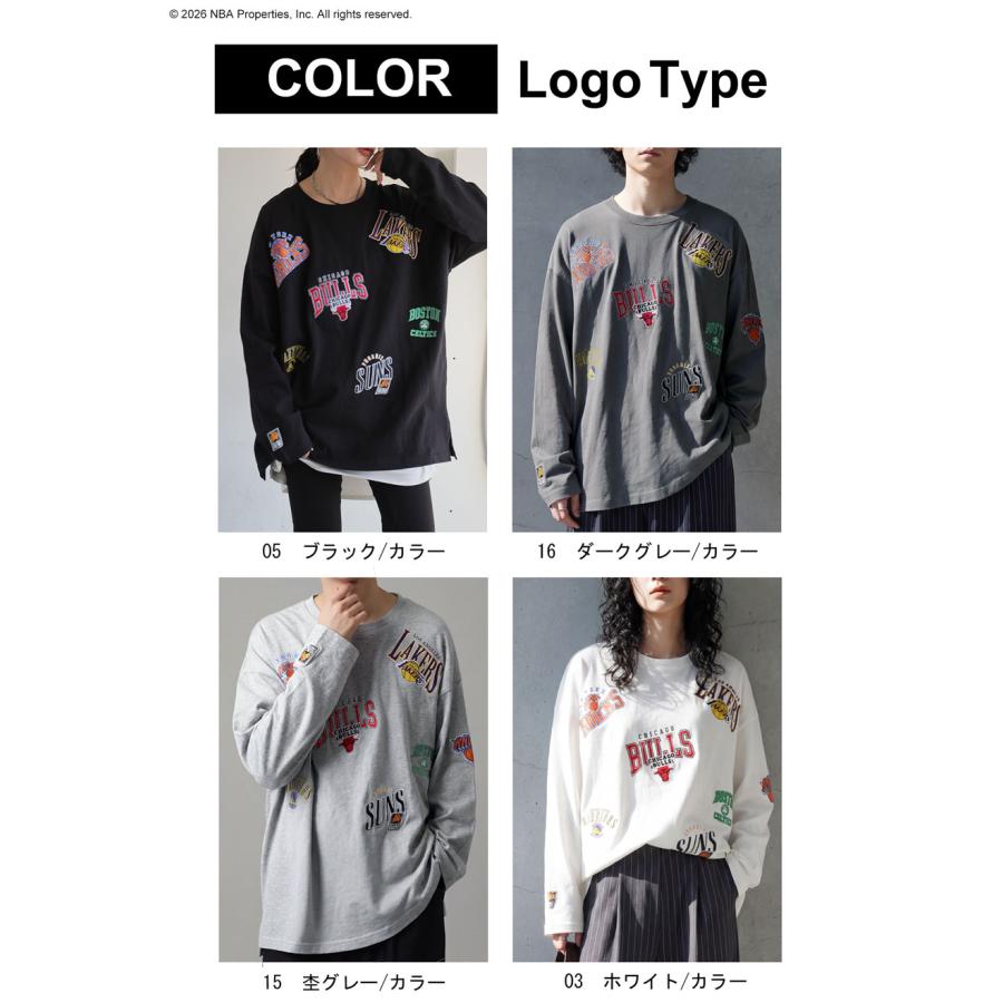 NBA公式 ロゴ刺繍 ロンT レディース クルーネック 送料無料・メール便不可 | antiqua | 12