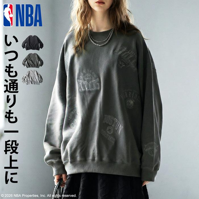 NBA公式 ロゴ刺繍 スウェット レディース 綿100 送料無料・メール便不可 | antiqua
