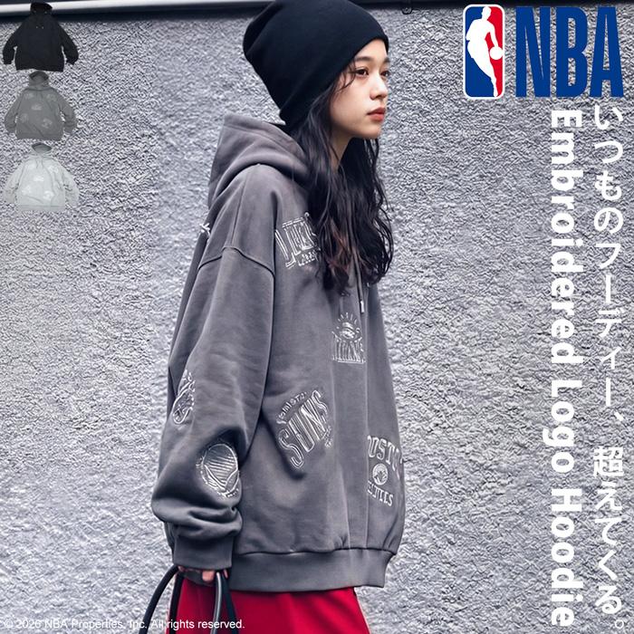 antiqua（アンティカ） NBA公式 刺繍ロゴ 裏毛 フーディー レディース
