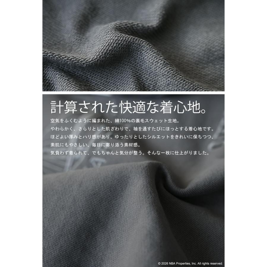 NBA公式 刺繍ロゴ 裏毛 フーディー レディース 綿100 送料無料・メール便不可 | antiqua | 17