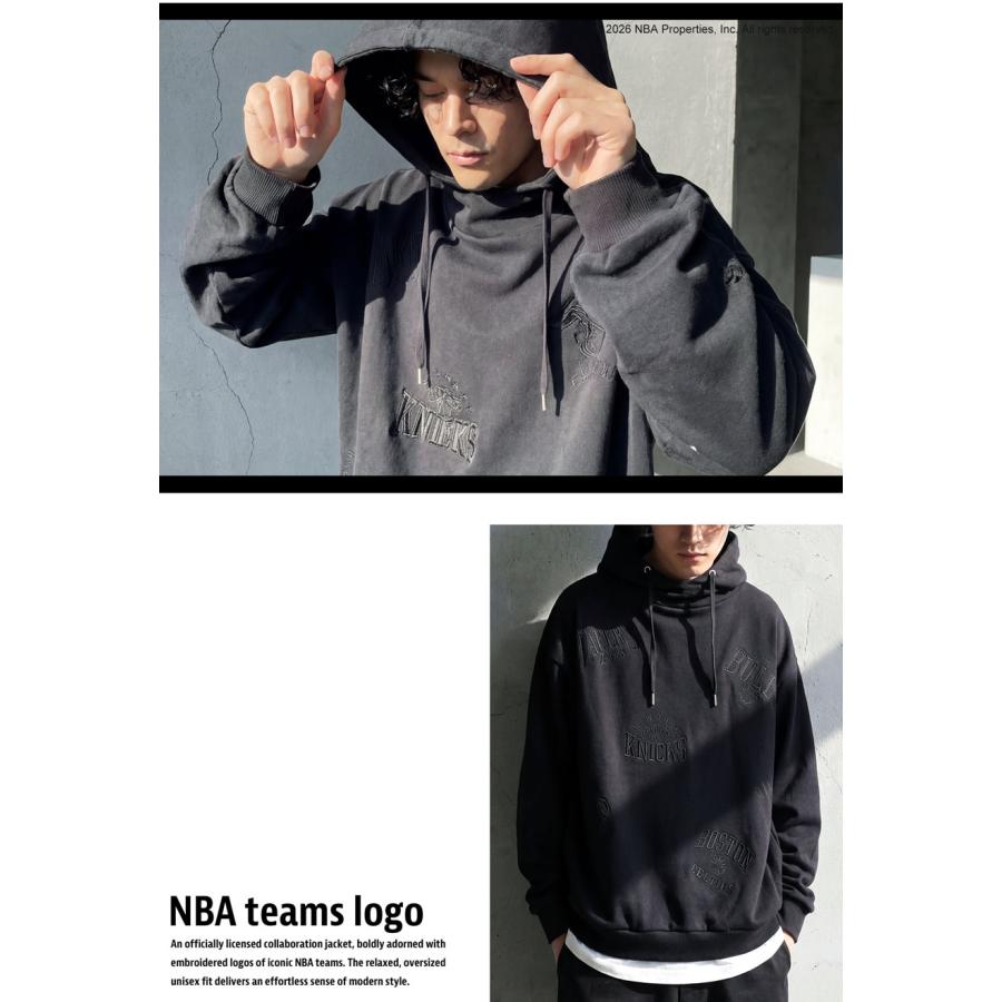 NBA公式 刺繍ロゴ 裏毛 フーディー レディース 綿100 送料無料・メール便不可 | antiqua | 20