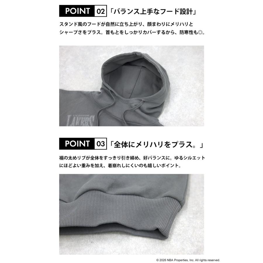 NBA公式 刺繍ロゴ 裏毛 フーディー レディース 綿100 送料無料・メール便不可 | antiqua | 11