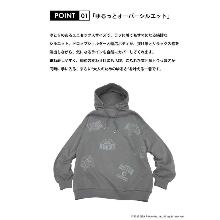 NBA公式 刺繍ロゴ 裏毛 フーディー メンズ 綿100 送料無料・メール便不可 | antiqua | 10