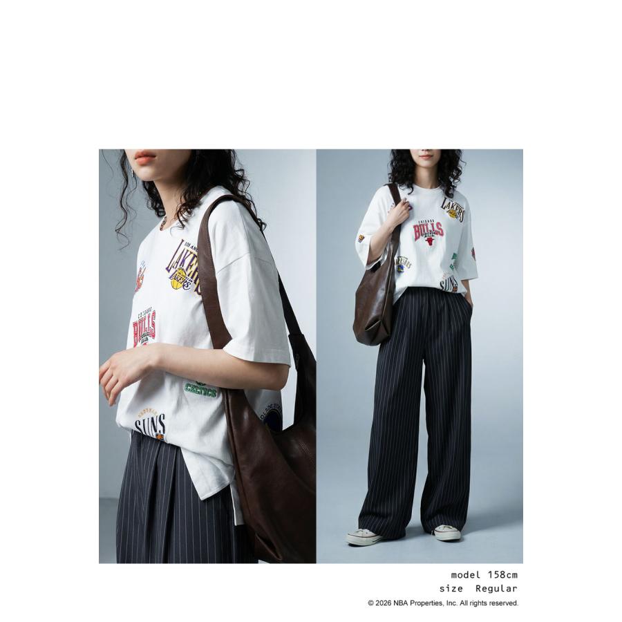 NBA公式 ロゴ刺繍 Tシャツ レディース クルーネック 送料無料・メール便不可 | antiqua | 22