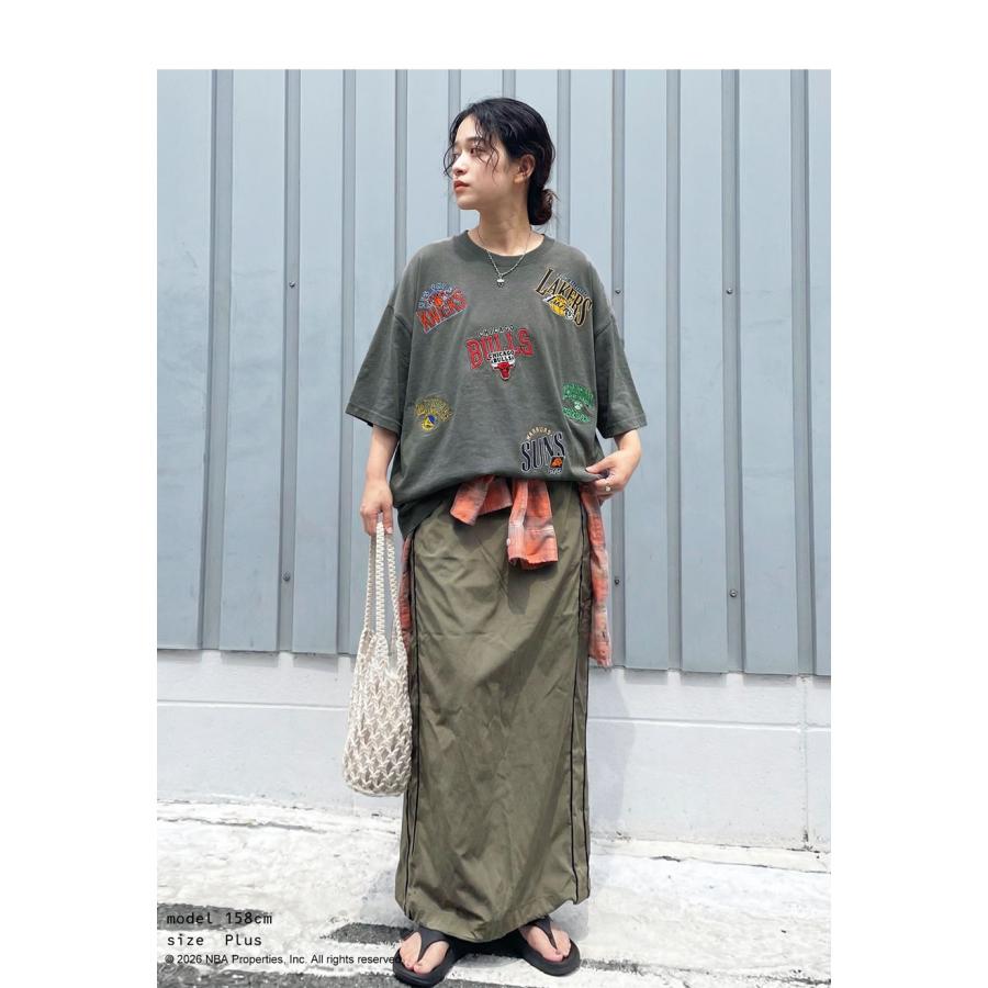 NBA公式 ロゴ刺繍 Tシャツ レディース クルーネック 送料無料・メール便不可 | antiqua | 24