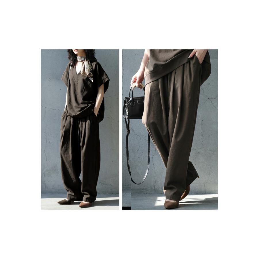 antiqua（アンティカ） コクーンパンツ レディース ワイド 無地 ロング