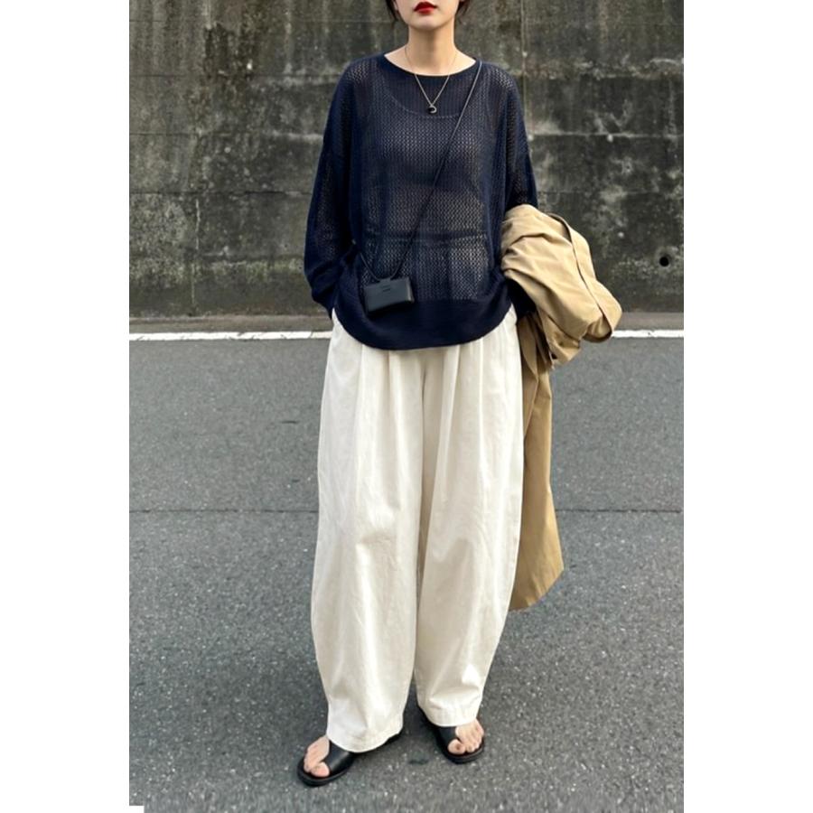 antiqua（アンティカ） コクーンパンツ レディース ワイド 無地 ロング