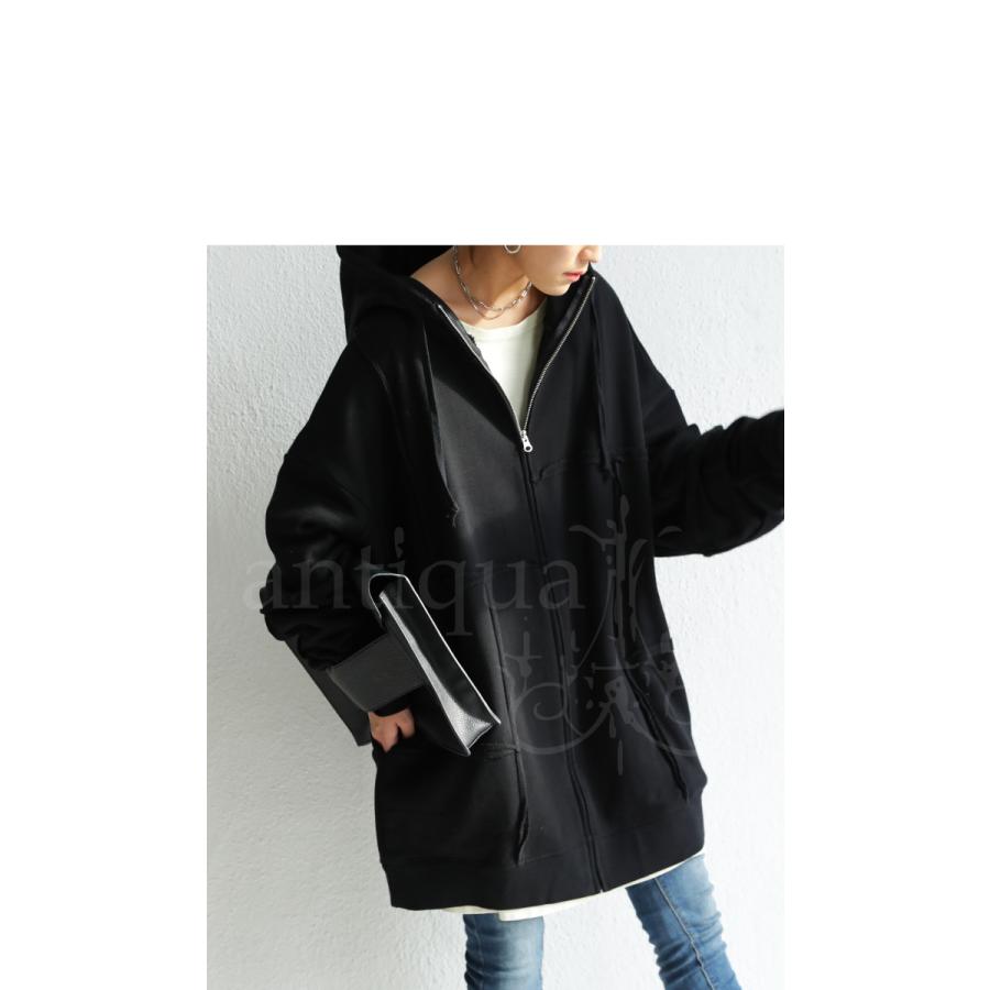 antiqua（アンティカ） 切替えZIPパーカー パーカー レディース