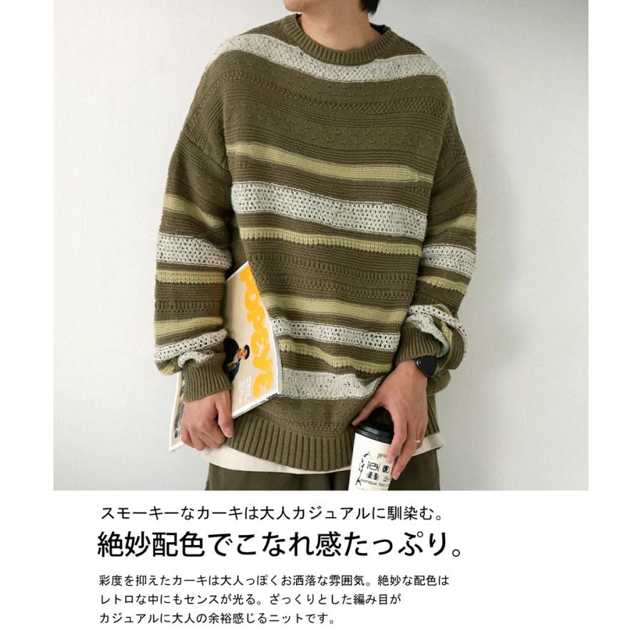 antiqua（アンティカ） マルチガーター編みニット ニット メンズ