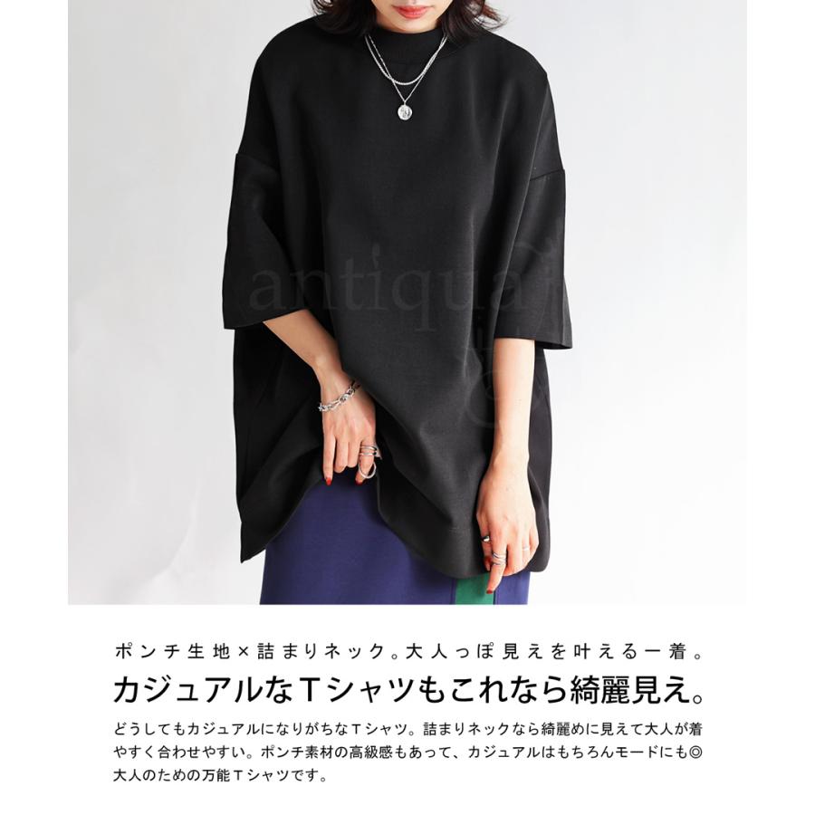 antiqua（アンティカ） モックネック ポンチTシャツ Tシャツ