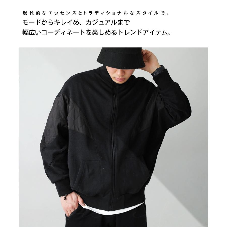 キルティング切り替え ハイネックパーカー メンズ 送料無料・メール便不可【Z】 | antiqua | 10
