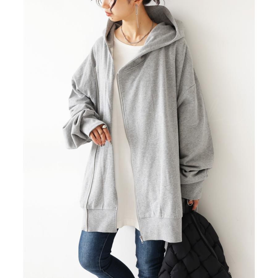 antiqua☆ジップアップロングパーカー antiqua（アンティカ） ジップパーカー パーカー レディース トップス