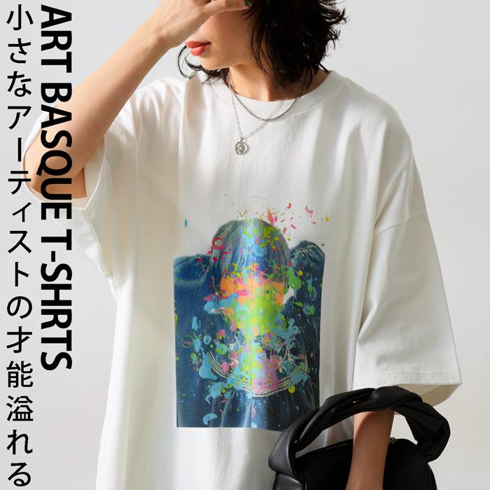 antiqua（アンティカ） アートプリントtシャツ Tシャツ レディース