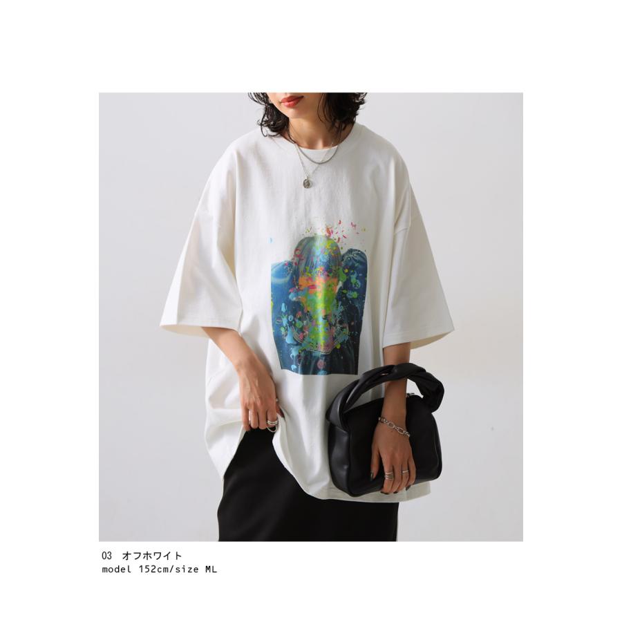 antiqua（アンティカ） アートプリントtシャツ Tシャツ レディース