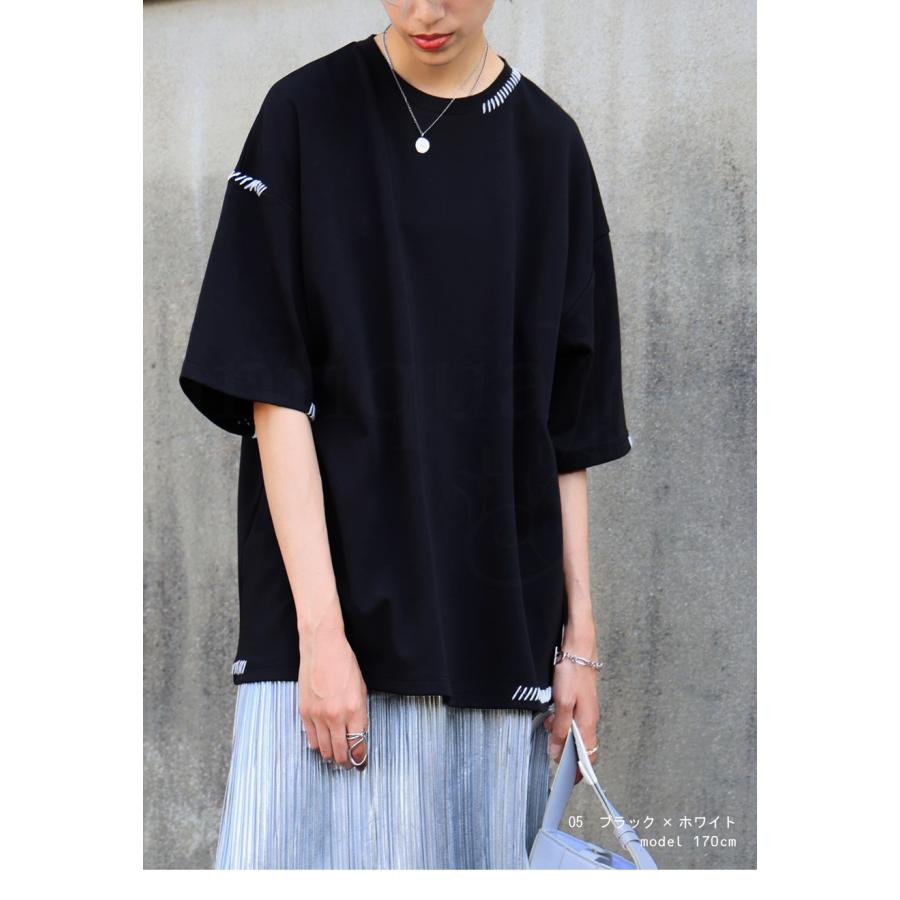 antiqua（アンティカ） ハンドステッチデザインTシャツ Tシャツ