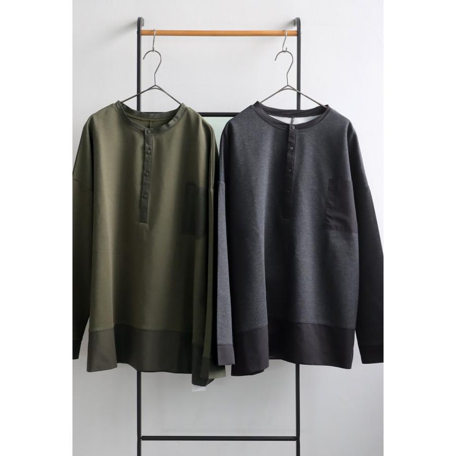 antiqua（アンティカ） ヘンリーネック ドッキングトップス レディース