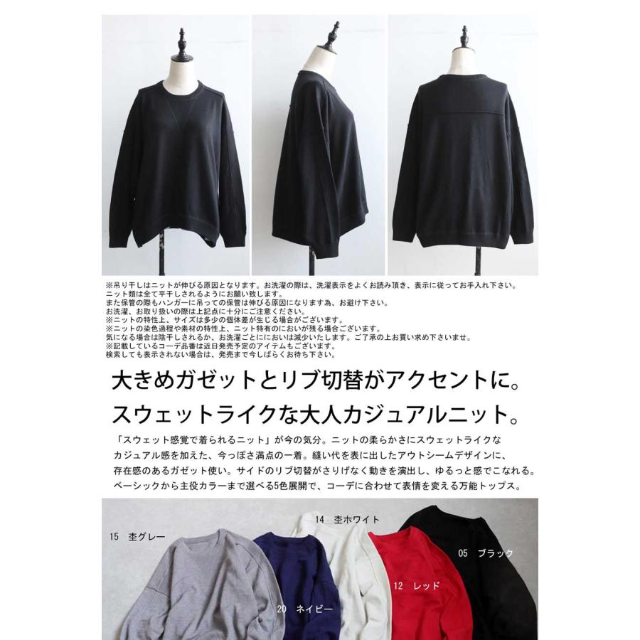 antiqua（アンティカ） スウェットライクニット レディース トップス