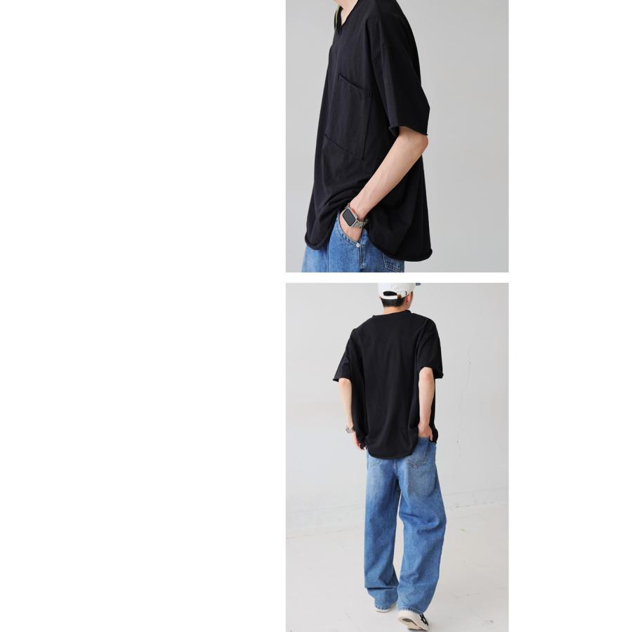 antiqua（アンティカ） カットオフVネックT メンズ Tシャツ 半袖 V