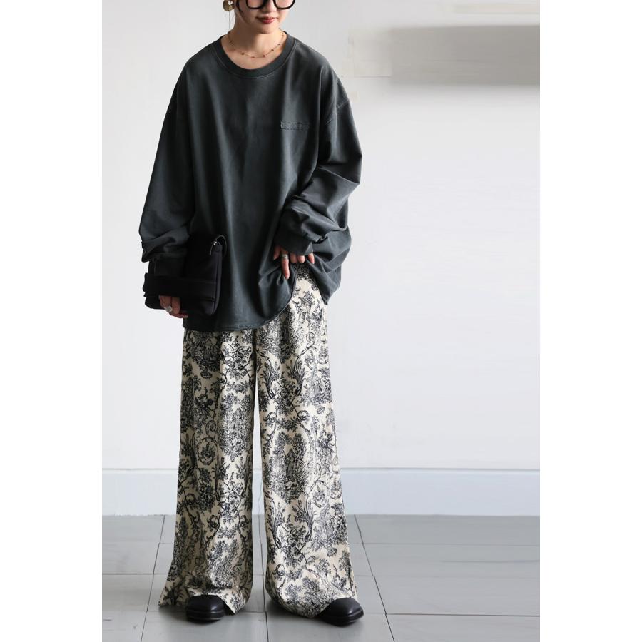 antiqua（アンティカ） ピグメント加工 ロングTシャツ レディース
