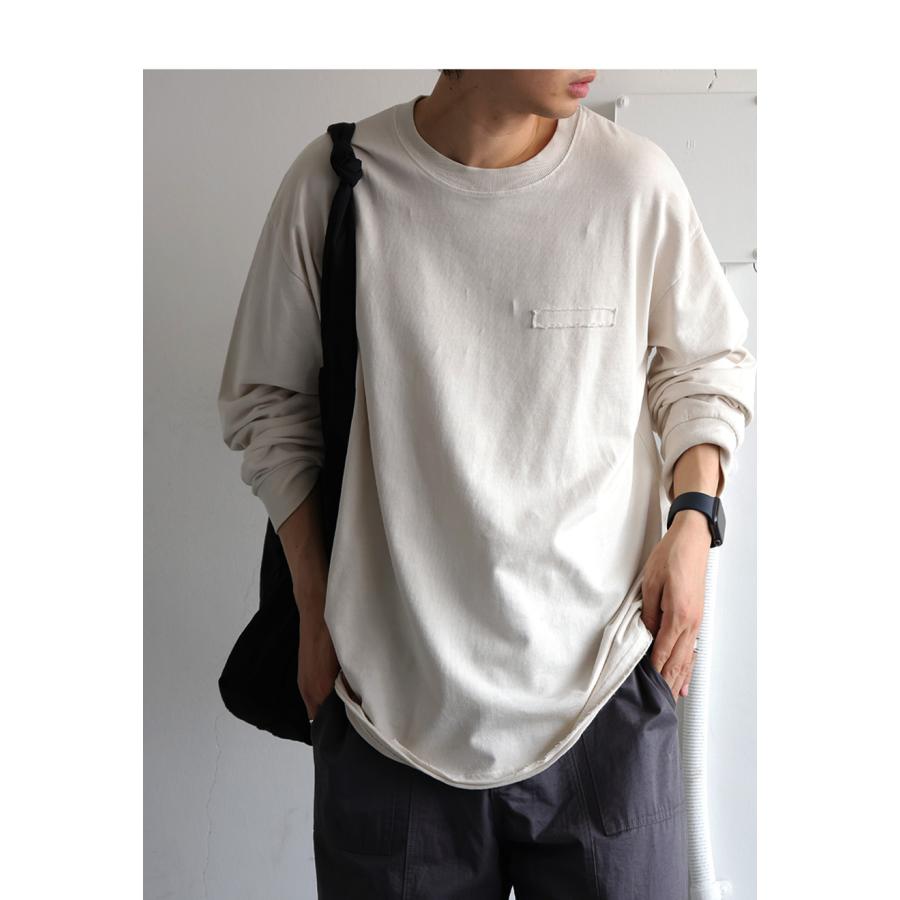 antiqua（アンティカ） 再入荷予定有!ピグメント加工 ロングTシャツ