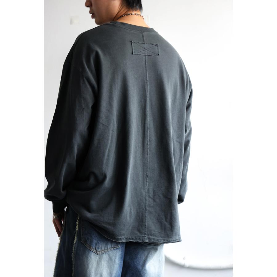 antiqua（アンティカ） ピグメント加工 ロングTシャツ メンズ トップス