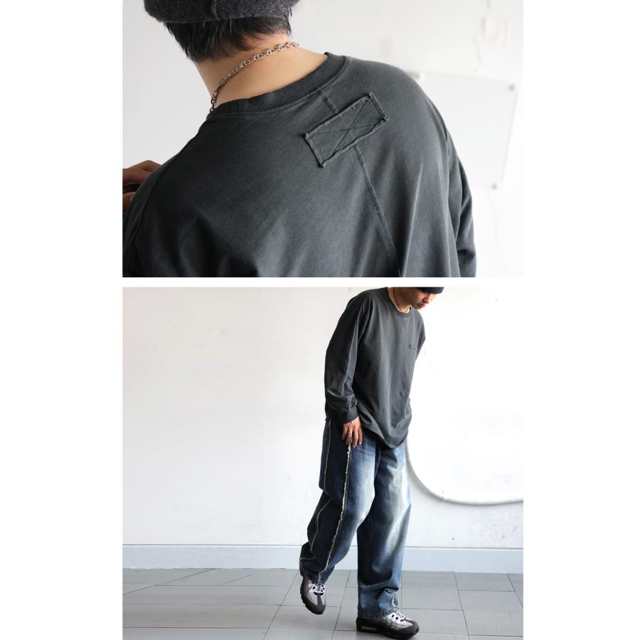 antiqua（アンティカ） ピグメント加工 ロングTシャツ メンズ トップス