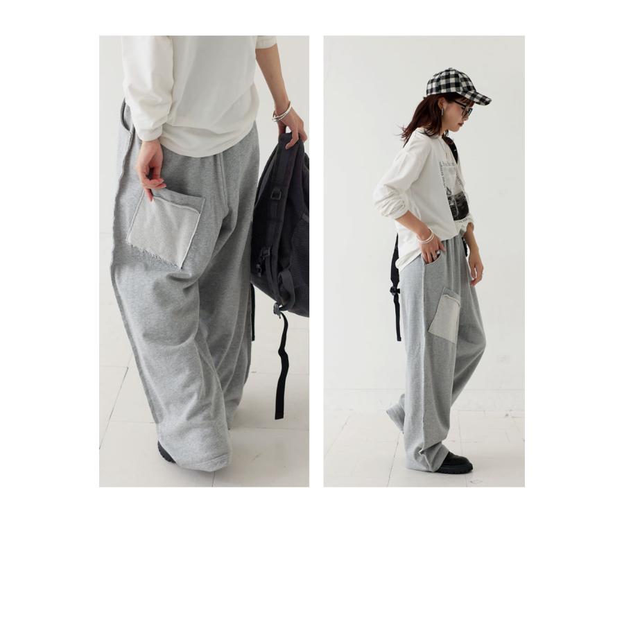 antiqua（アンティカ） デザインポケット スウェットパンツ レディース