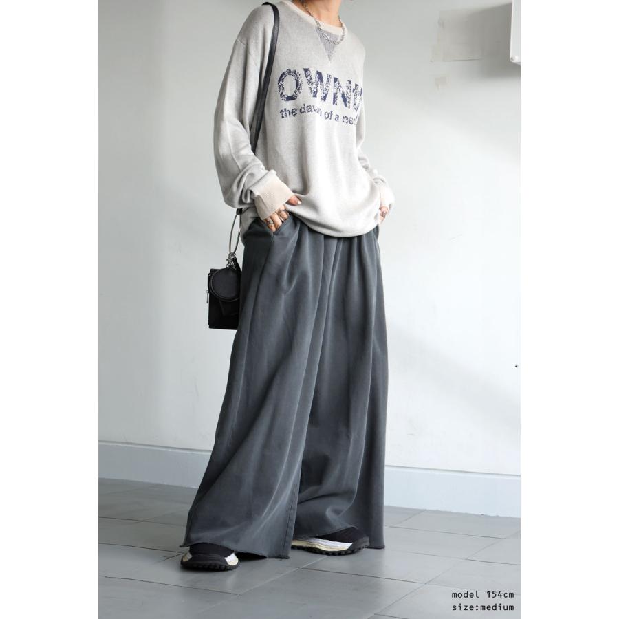 antiqua（アンティカ） 裏毛ワイドパンツ レディース ボトムス パンツ