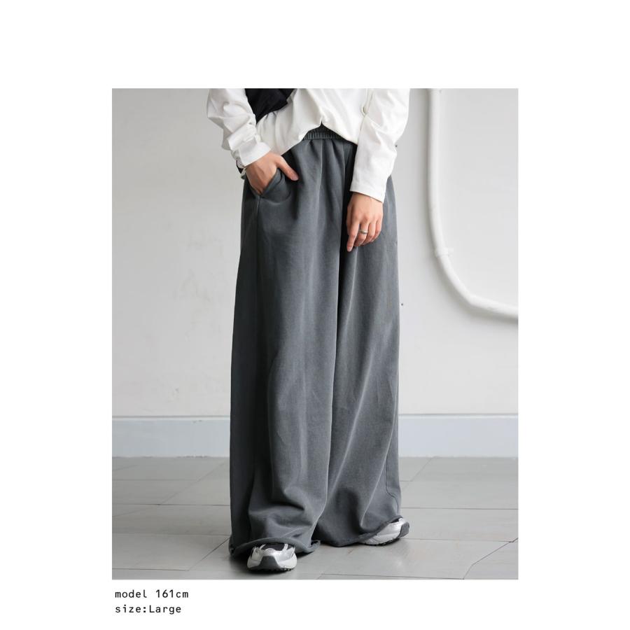 antiqua（アンティカ） 裏毛ワイドパンツ レディース ボトムス パンツ
