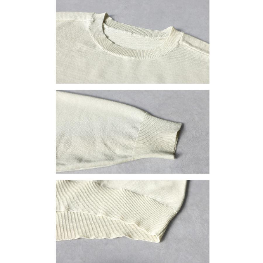 マシュマロタッチ ニット レディース 長袖 無地 クルーネック・メール便不可 | antiqua | 15