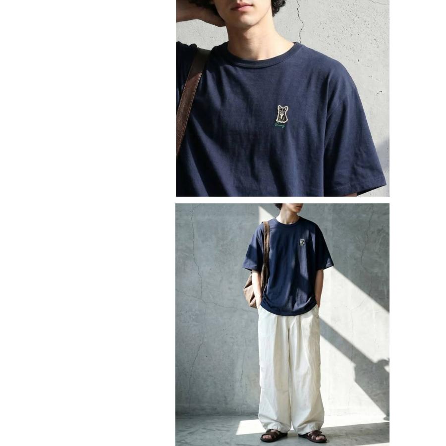 Gdup メンズ 半袖100％COTTON antiqua（アンティカ） 接触冷感 Tシャツ メンズ 半袖 綿100% アニマル