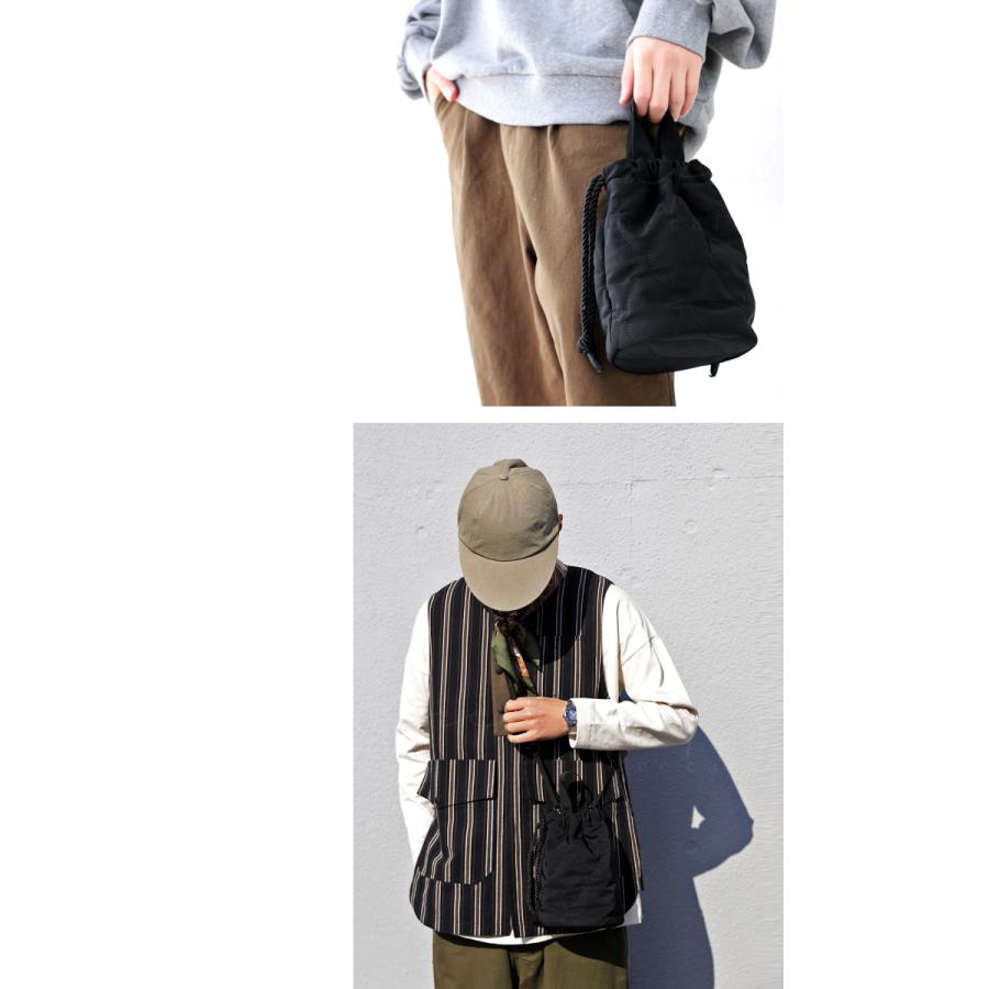 antiqua 2WAY キルティング 巾着バッグ メンズ 鞄 小さめ 巾着