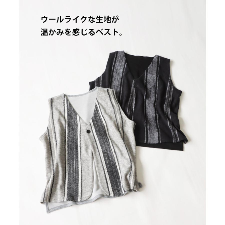 antiqua（アンティカ） ウールライク ベスト レディース トップス V