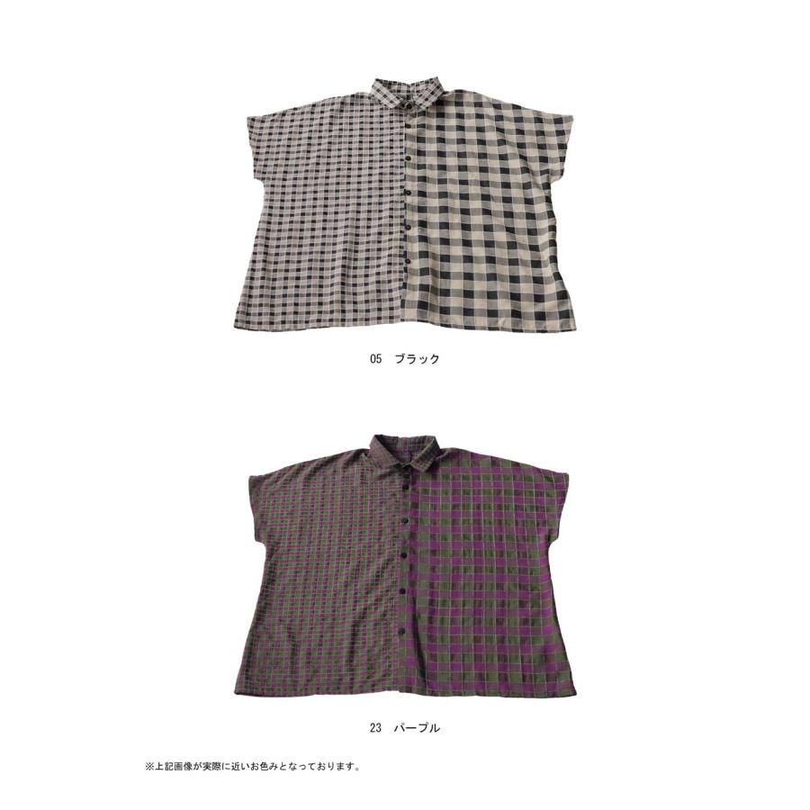 新品 antiqua ぽわんシルエット*アシメチェックシャツ antiqua - 新品 antiqua ぽわんシルエット*アシメチェックシャツの通販