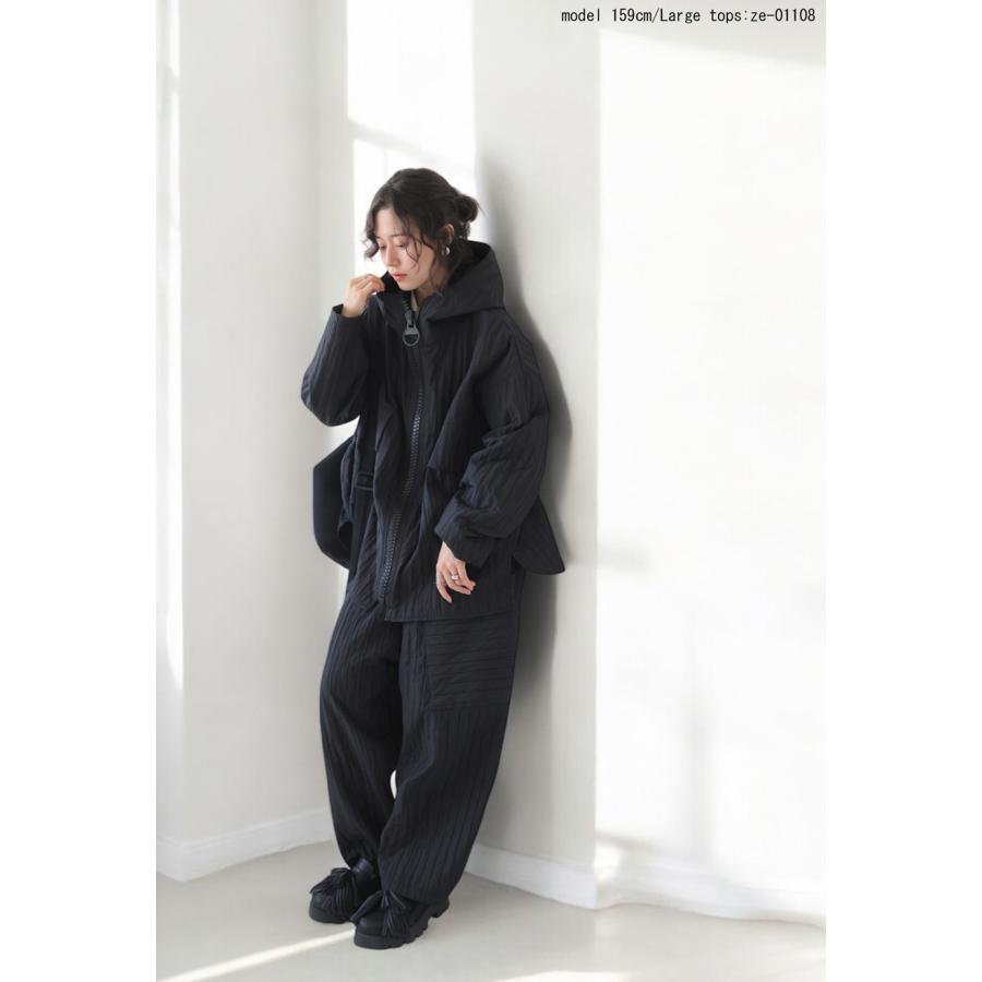 antiqua（アンティカ） ストライプシワパンツ パンツ レディース