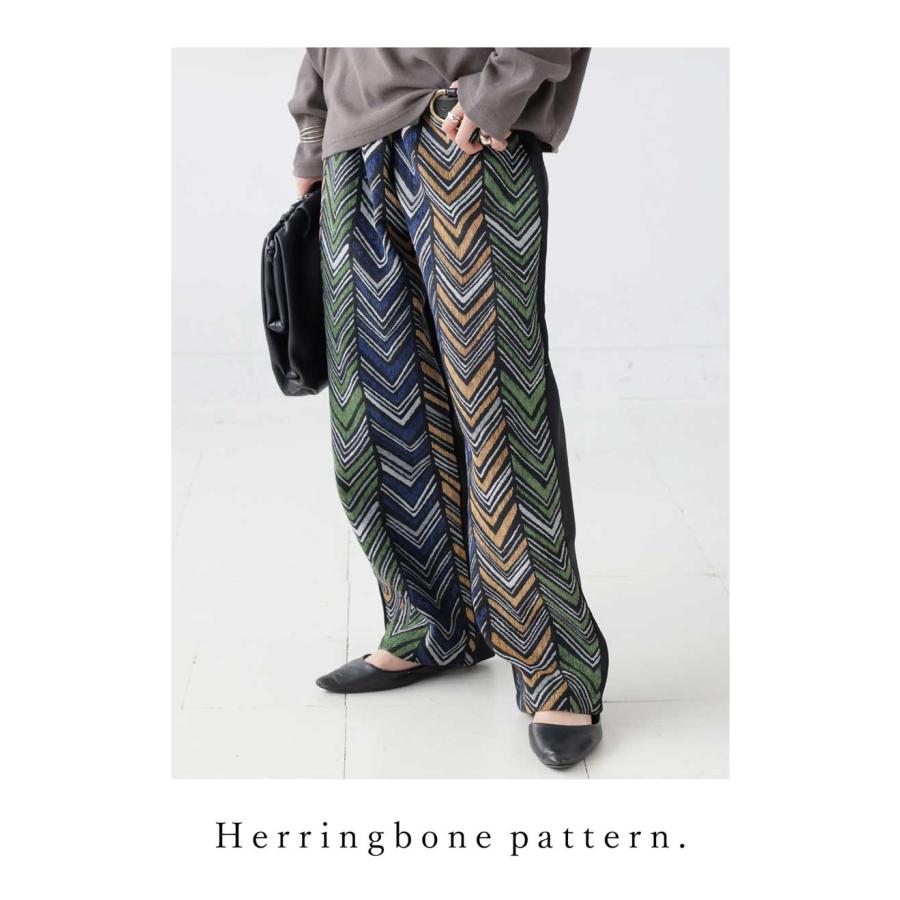 antiqua（アンティカ） ヘリンボーンパンツ パンツ レディース