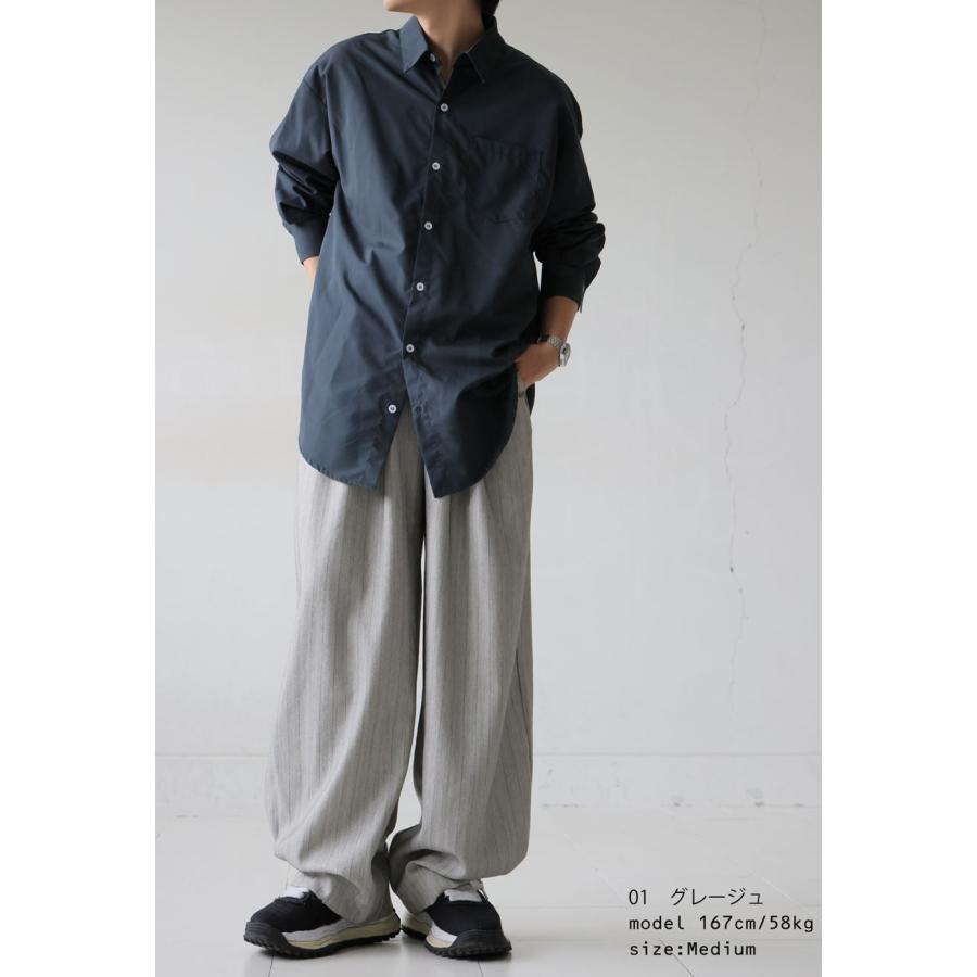 antiqua（アンティカ） ヘリンボーン柄 タック ワイドパンツ メンズ