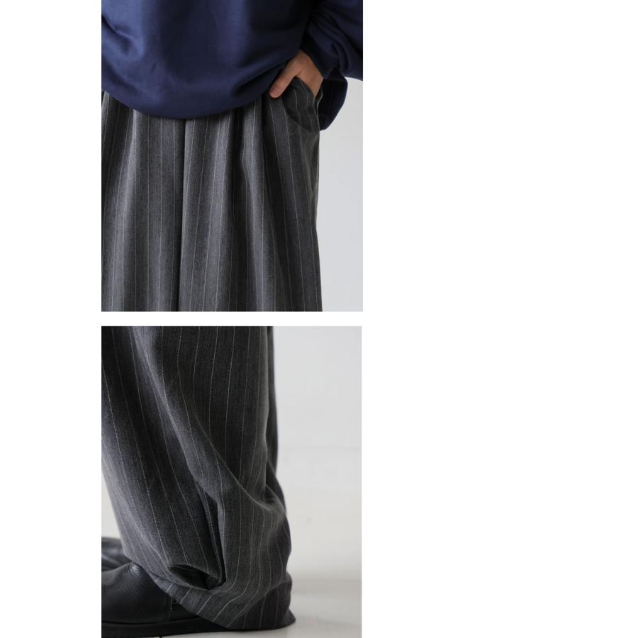 antiqua（アンティカ） ヘリンボーン柄 タック ワイドパンツ メンズ