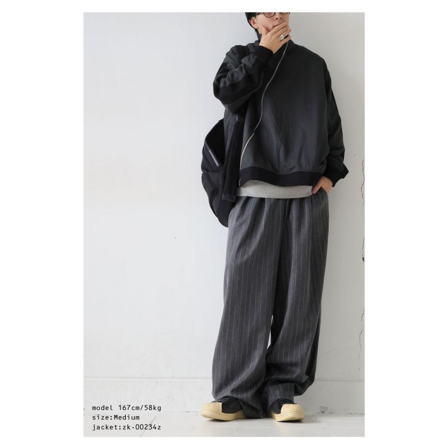 antiqua（アンティカ） ヘリンボーン柄 タック ワイドパンツ メンズ