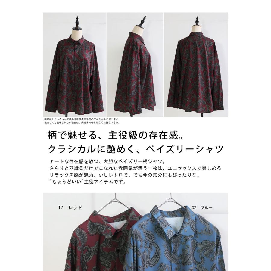 antiqua（アンティカ） ペイズリー柄 シャツ メンズ 長袖 トップス