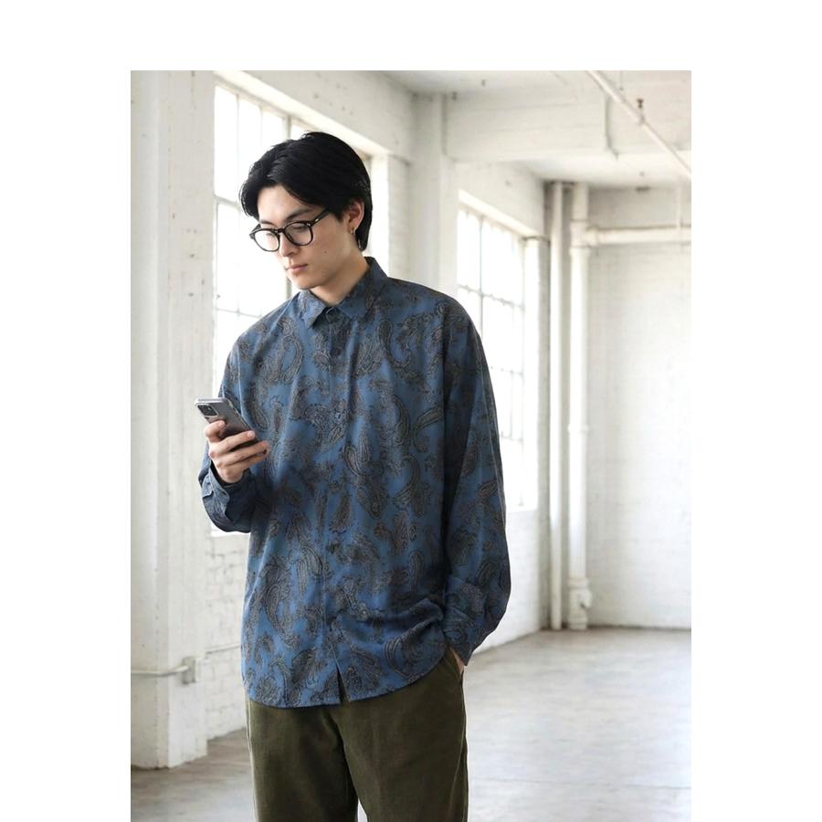 antiqua（アンティカ） ペイズリー柄 シャツ メンズ 長袖 トップス