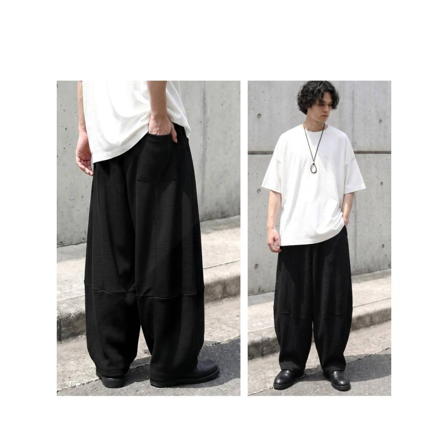 antiqua（アンティカ） ワッフル バルーンパンツ メンズ ロング 無地