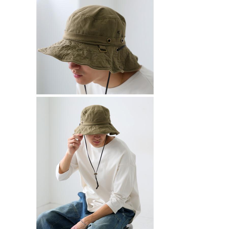 antiqua（アンティカ） サファリハット 帽子 メンズ ハット 紐付き