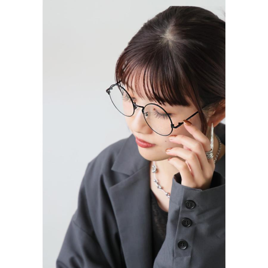 antiqua（アンティカ） ラウンド型 伊達メガネ レディース 軽量